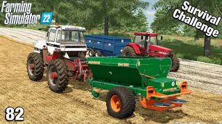 FIRST TIME USING THE NEW LIME SPREADER - Survival Challenge FS22 Calm Lands Ep 82