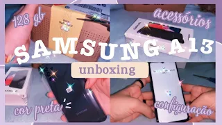 🖤SAMSUNG A13(preto) Aesthetic Unboxing📦