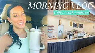 Spend the Morning With Me ☕️| coffee run, makeup routine, lululemon haul