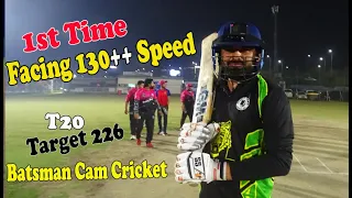 1st Time Facing 130++ Bowling Speed ! Batsman Helmet Camera Cricket Highlights