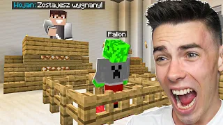 PALION SKAZANY NA WYGNANIE z WOJANOWIC w Minecraft!