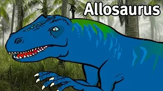 [Subtitle] Allosaurus vs. T-rex, Fierce Carnivores | Late Jurrasic | Genikids Dinosaur