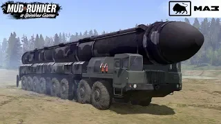 Spintires: MudRunner - MAZ-79221 16x16 Monster Truck Carrying A Nuclear Missile