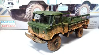 Сборная модель ГАЗ-66 от Восточный экспресс в масштабе 1/35.