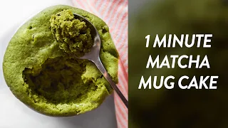 1 Minute Matcha Mug Cake | Vegan, 6 Ingredients