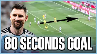 LIONEL MESSI SCORES AFTER 80 SECONDS FOR ARGENTINA! ⏱️🇦🇷