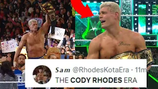 WWE REACT TO CODY RHODES BECOMING THE NEW UNDISPUTED WWE UNIVERSAL CHAMPION | WRESTLEMANIA REACTIONS