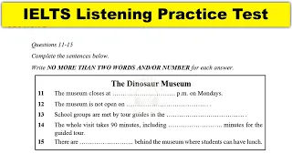 The Dinosaur Museum IELTS Listening Practice Test With Answers | Summer Music Festival Booking Form