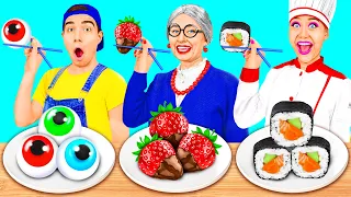 Eu vs Minha Vó No Desafio De Culinária | Truques e Gadgets Secretos Fáceis por 4Teen Challenge