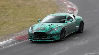 Aston Martin DB12 Spied testing on the Nurburgring.