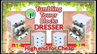 HIGH END LOOK DRESSER FROM TUMBLING TOWER BLOCKS II MUST TRY JENGA BLOCKS EVERY DAY DRESSER DIY II