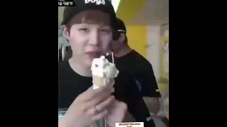 yoongi bought ice-cream for v and jk and feeding them 😭