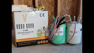 Vega Bond Closed Cell Spray Foam Insulation Kit V200 and V600. 600 sqft Coverage