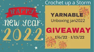 Giveaway(CLOSED) 1/6-1/13/22 & unboxing YARNABLE jan2022 ep#89