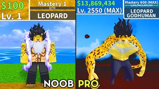 Beating Blox Fruits as New Lucci Update20? Leopard Noob to Pro Lvl 1 to Max Full Ghoul v4 Awakening!