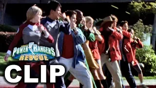 Power Rangers Lightspeed Rescue - Lost Galaxy Teamup Morph Scene ('Trakeena's Revenge' Episode)