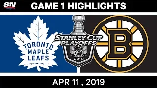 NHL Highlights | Toronto Maple Leafs vs Boston Bruins, Game 1 - April 11, 2019