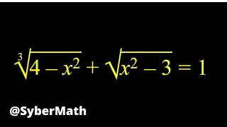A Very Radical Equation | Math Olympiads