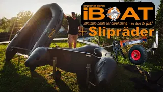 neues Motorboot  + Slipraeder (Zodiac/Dinghi mit 10 PS Aussenborder als Angelboot für Wohnmobil)