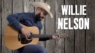 Willie Nelson Country Strumming & Fills - Style of Blue Eyes Crying in the Rain - Easy Guitar Lesson