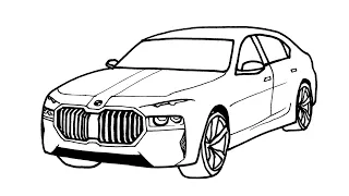 How To Draw Bmw Car Step By Step - Araba Çizimi Bmw - Çizim Mektebi Car Drawing [ 2023 ]