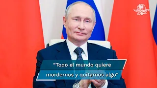 Vladimir Putin amenaza con "romper los dientes" a quienes arremetan contra Rusia