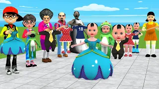 Scary Teacher 3D vs Squid Game Baby Dresses Style Beautiful Nice Or Error 5 Times Challenge