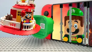 Lego Mario enters the Nintendo Switch to save Luigi with the Odyssey! Super Mario Odyssey Story