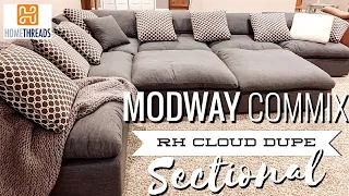 We got a RH Cloud Couch Dupe | Modway Commix Down Sectional Review | The Home Life 🏠