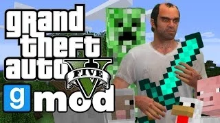 GTA 5 - Minecraft Mod (Funny Moments) (Gmod - Garrys Mod)