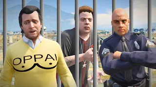 "The Cops" Arrest Jimmy For Stealing Michael's Car In GTA 5!