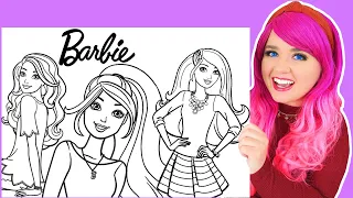 Coloring Barbie GIANT Coloring Pages | Prismacolor Colored Pencils