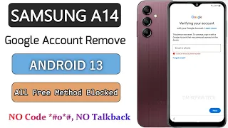 Samsung A14 FRP Bypass Android 13 NO Code *#0# Talkback Stop | Samsung A14 Google Account Remove