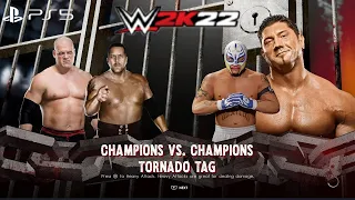 WWE 2K22 (PS5) - BATISTA & REY MYSTERIO vs KANE & BIG SHOW | WWE ARMAGEDDON 2005 |1080P 60FPS