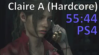 Resident Evil 2: Claire A Hardcore S+ Speedrun (PS4 Pro) - 55:44 IGT