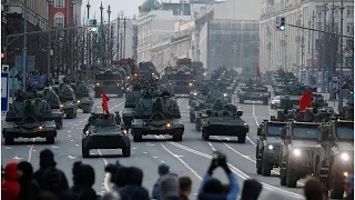 Military vehicles roll through Moscow city center ahead of V-Day parade rehearsal