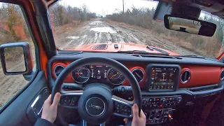 2020 Jeep Wrangler Unlimited Rubicon EcoDiesel - Rainy POV Test Drive (Binaural Audio)