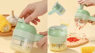 Multifunctional Wireless Electric Grinder Review - 4 in 1 Handheld Electric Vegetable Cutter Set