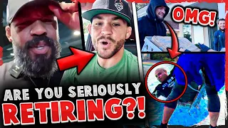 Dustin Poirier ANNOUNCES he MAY RETIRE + Jon Jones RESPONDS! *FOOTAGE* Khabib PUSHES Ali INTO POOL!