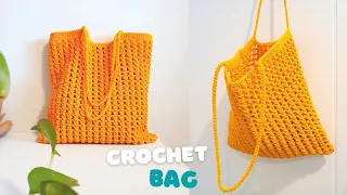 🧶Easy DIY Crochet Bag | Crochet Tote Bag | Crochet Net Bag Tutorial X Pattern | ViVi Berry Crochet