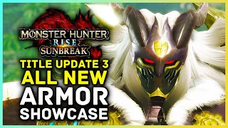 Monster Hunter Rise Sunbreak All Title Update 3 Armor CHAOTIC Gore Magala, Risen Teostra & Kushala