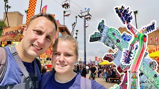 Heftige Kirmes Fahrgeschäfte in den USA! 😳 | San Diego County Fair 2023 | USA Tour 2023 #09