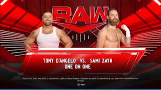 WWE 2K24 Random Match : Tony D'Angelo vs Sami Zayn