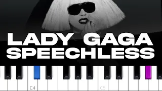 Lady Gaga - Speechless (piano tutorial + sheet music)