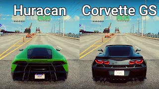 NFS Heat: Lamborghini Huracan vs Chevrolet Corvette Grand Sport - Drag Race