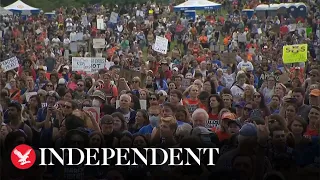 Thousands take to US streets demanding action on gun laws