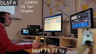 CW DX QSO DL6FA with JJ0PKS & JH1HDT 9300km to Japan Morse basic Telegrafie 26-27WPM DOK F38 Begali