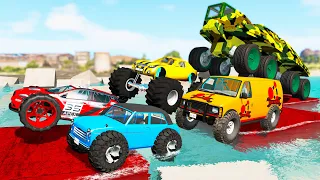 Monster Trucks Mud Battle #4 - Beamng drive