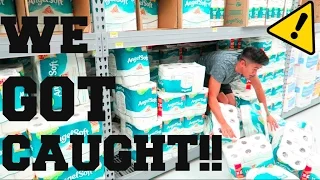 TOILET PAPER FORT!!(Kicked Out Of Walmart)