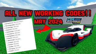 ALL NEW WORKING CODES IN Car dealership tycoon May 2024!! | Mird CDT